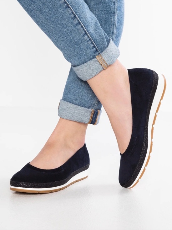 Gabor Shoes - Gabor Women’s black Suede Slip-On Comfort Flats